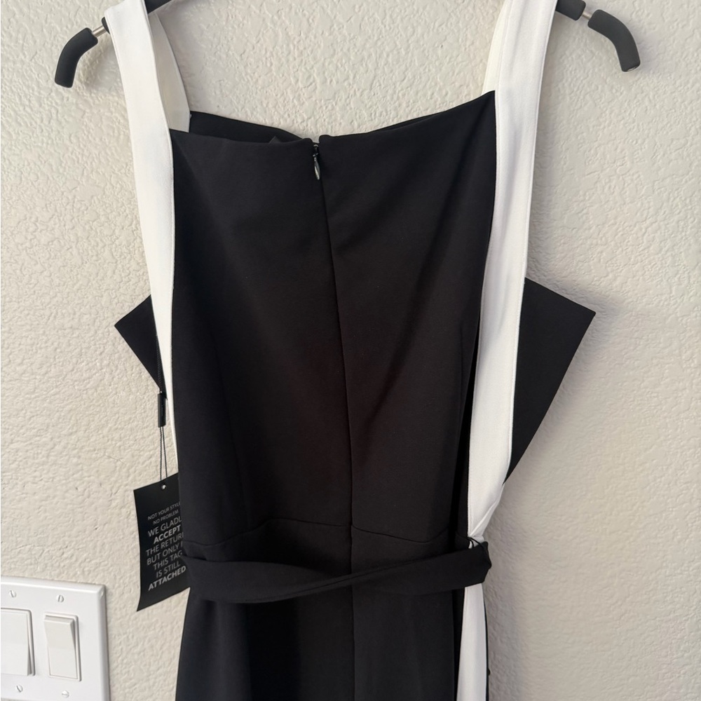 White House Black Market Black Jumpsuit with White Accents - Picture 6 of 6